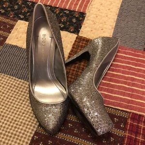Silver sparkle bcbgeneration heels